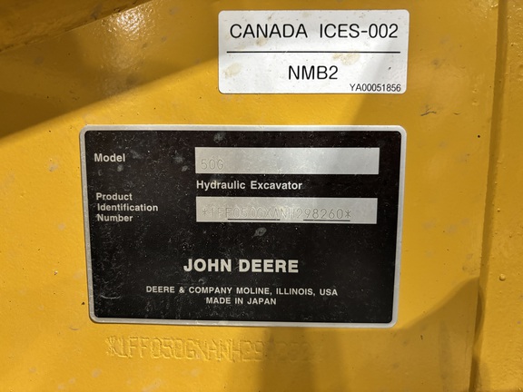 2022 John Deere 50G Excavator Mini