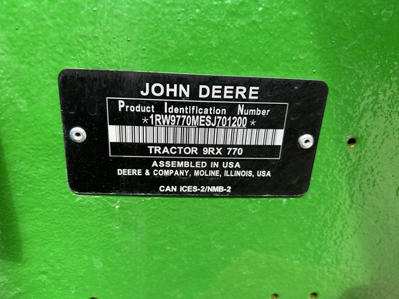2025 John Deere 9RX 770 Tractor Rubber Track