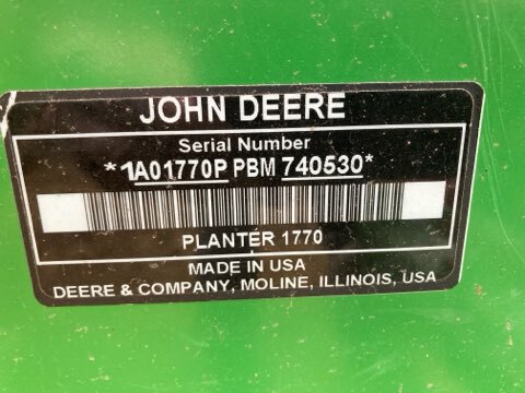 2011 John Deere 1770NT CCS Planter