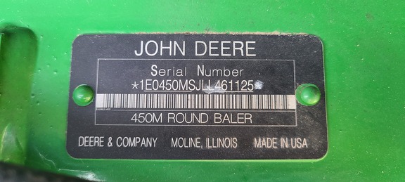 2020 John Deere 450M Baler/Round