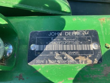 2015 John Deere 635FD Header Combine