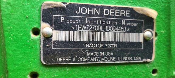 2017 John Deere 7270R Tractor