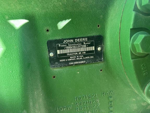 2020 John Deere 8R 410 Tractor