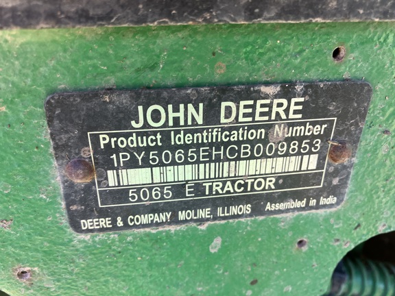 2012 John Deere 5065E Tractor