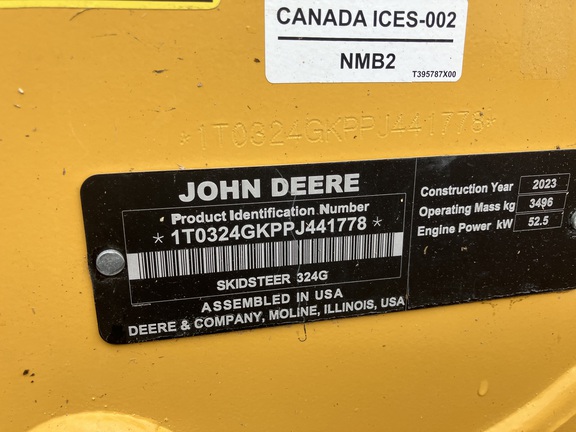 2023 John Deere 324G Skid Steer Loader