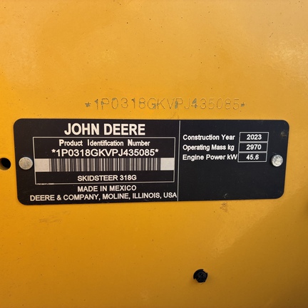 2023 John Deere 318G Skid Steer Loader
