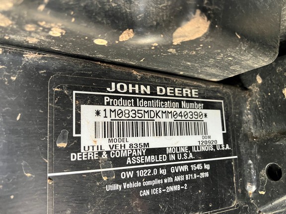 2021 John Deere XUV 835M ATV