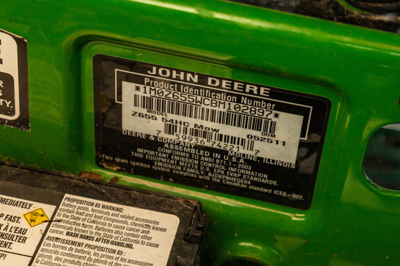 2015 John Deere Z655 Mower/Zero Turn