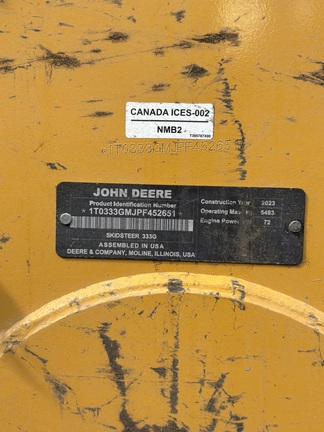 2023 John Deere 333G Compact Track Loader