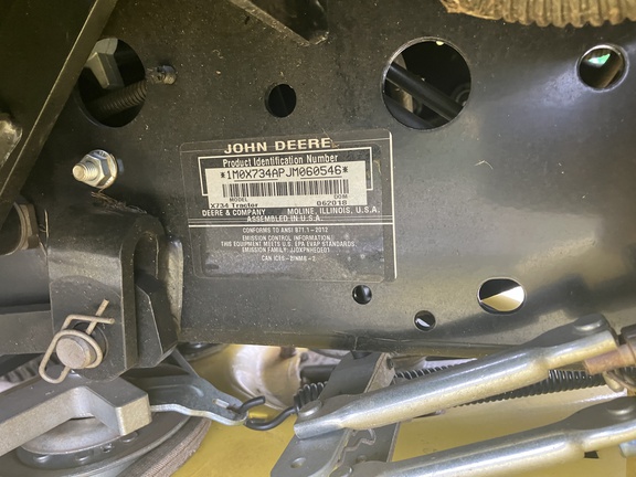 2019 John Deere X734 Garden Tractor