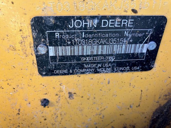 2019 John Deere 318G Skid Steer Loader