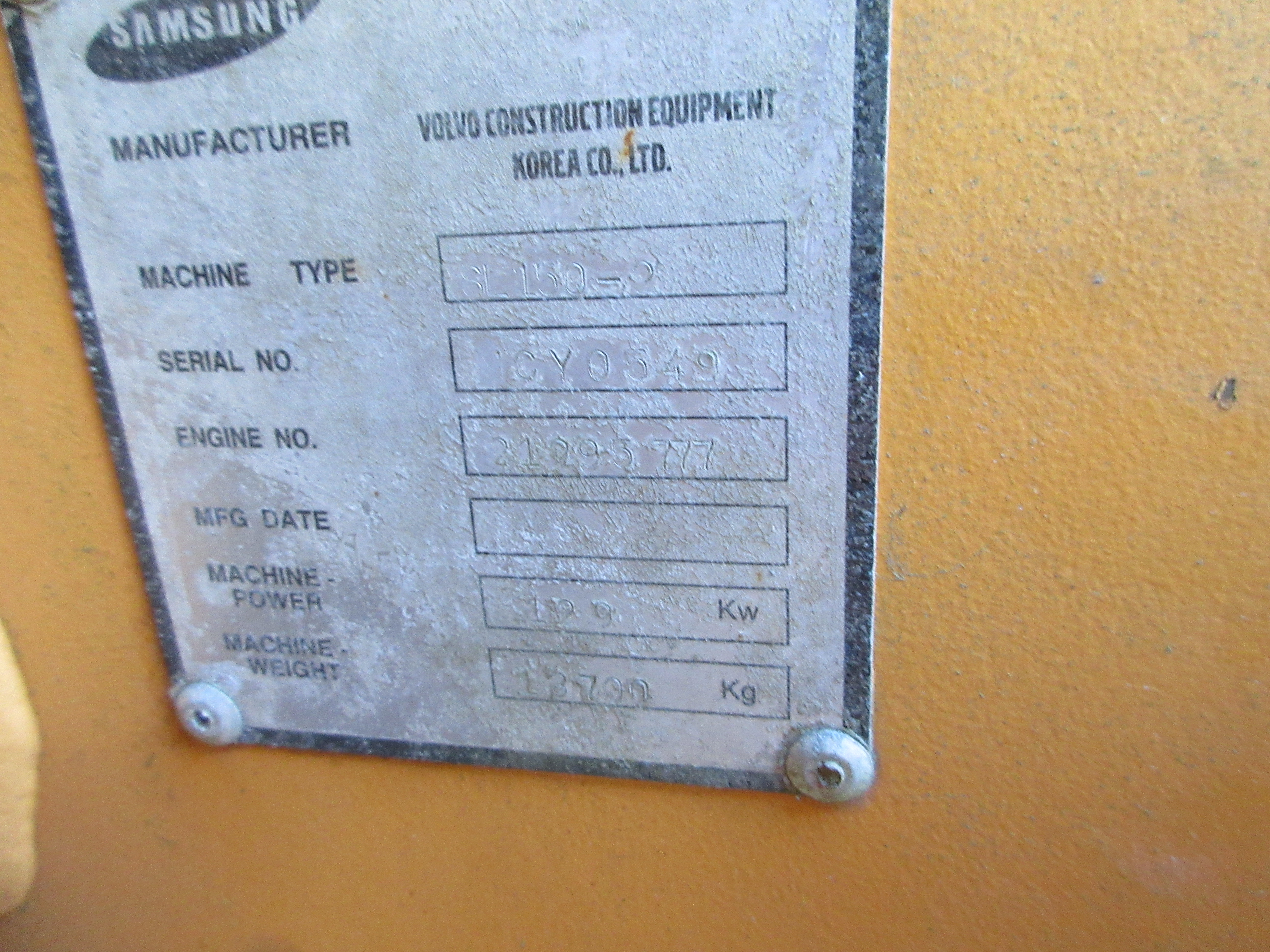 1998 Samsung SL150-2 Wheel Loader