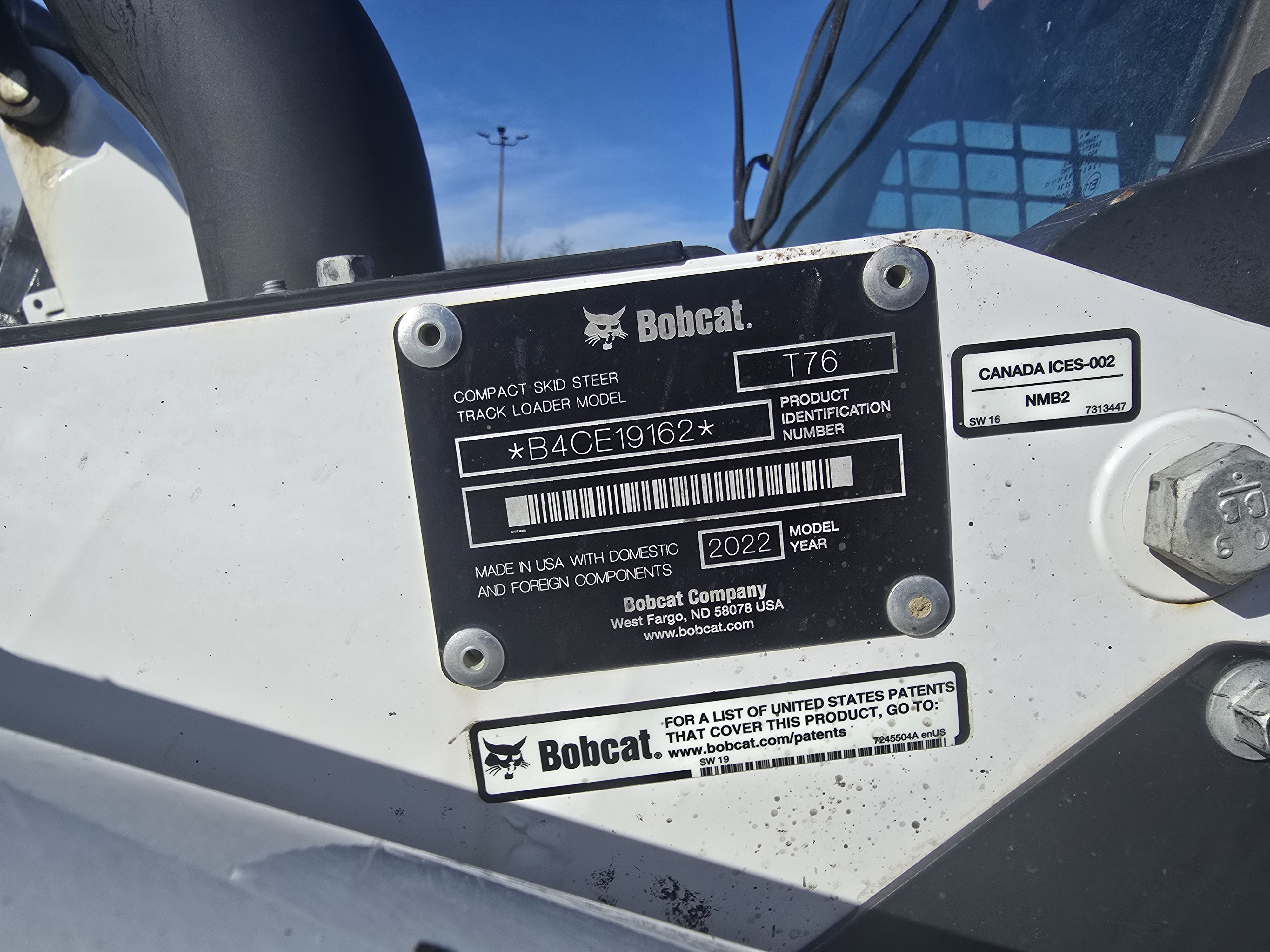 2022 Bobcat T76 Skid Steer Loader