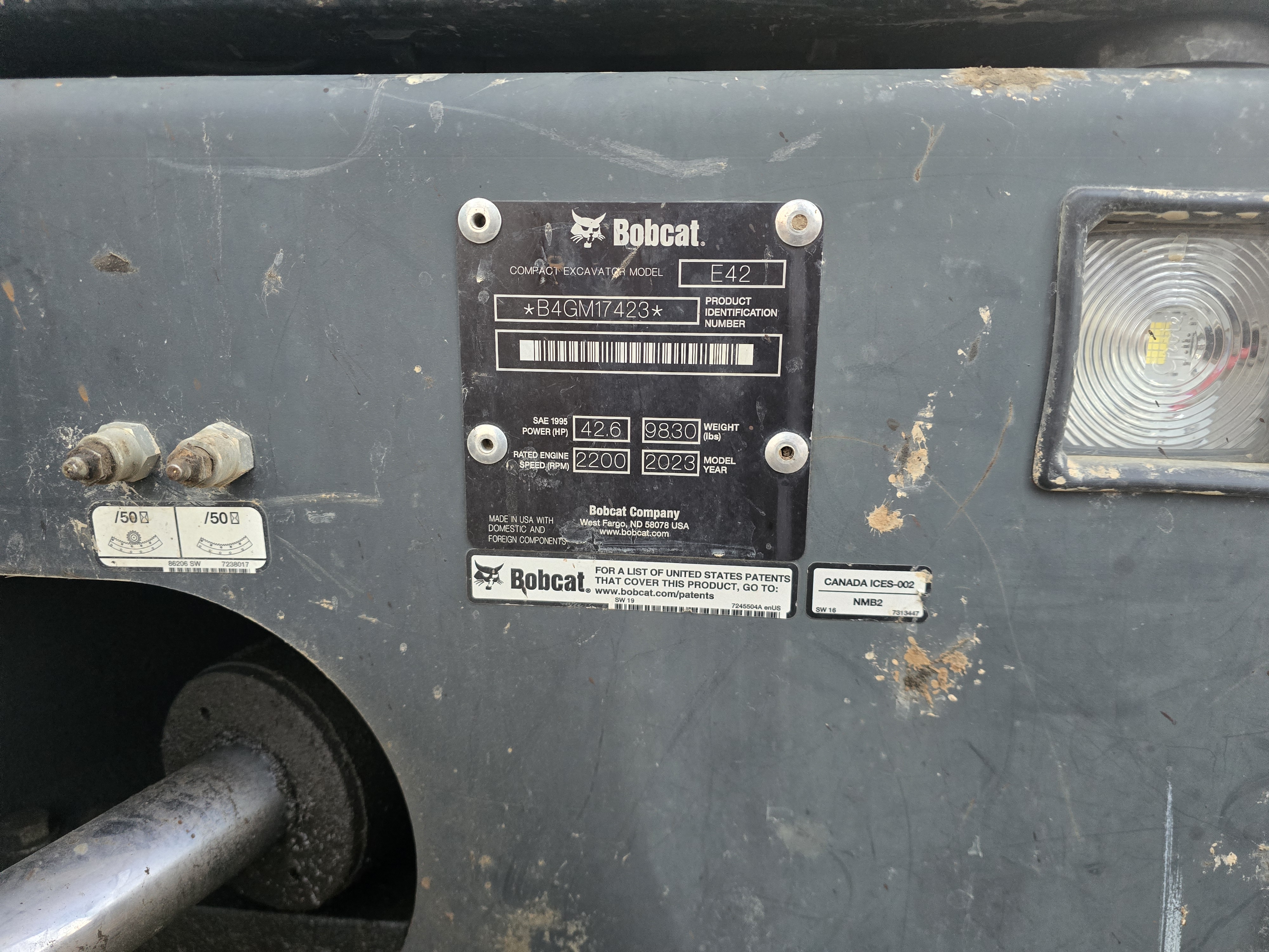 2023 Bobcat E42R2 Excavator