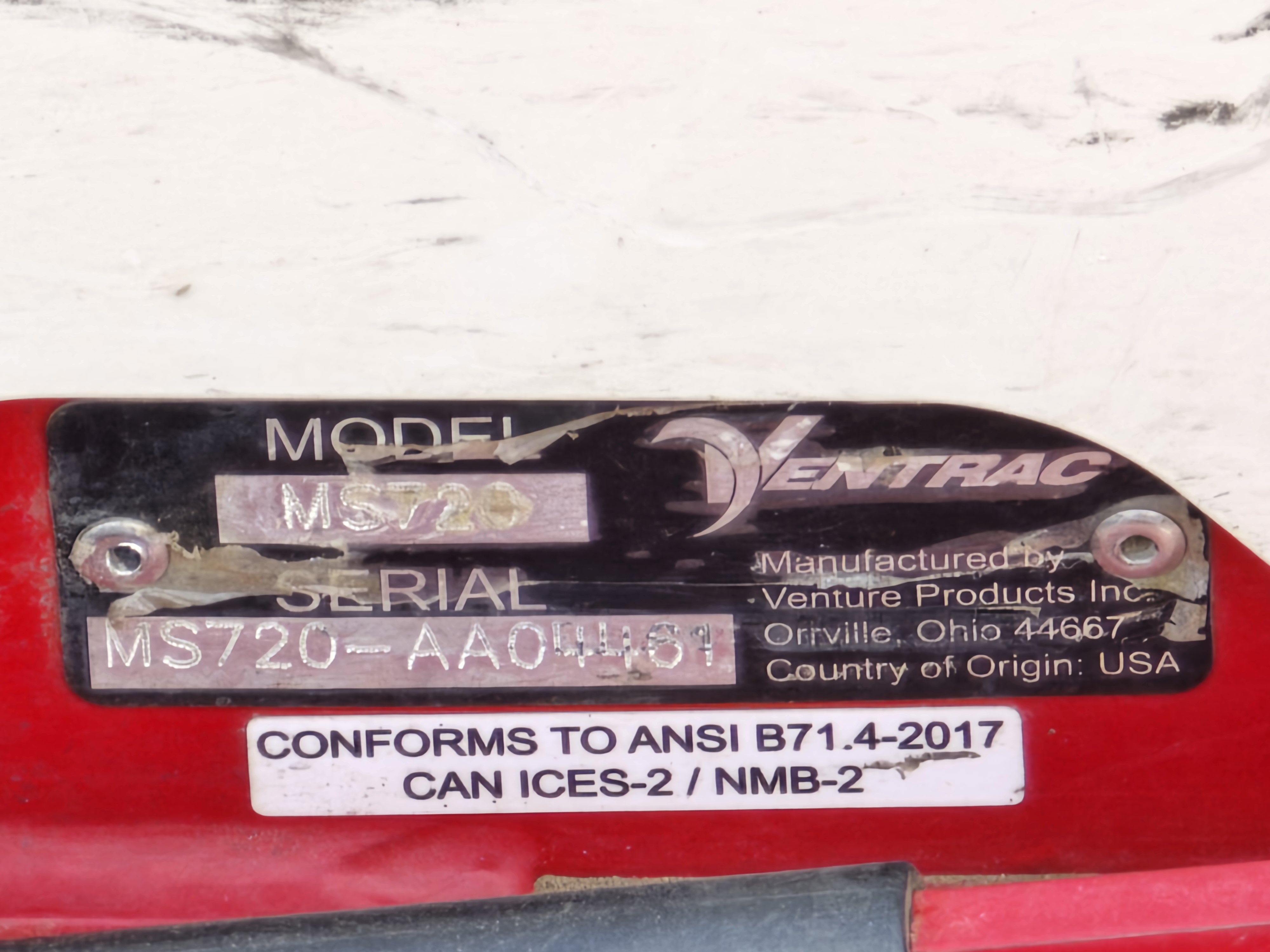 2022 Ventrac MS720 Mower Deck