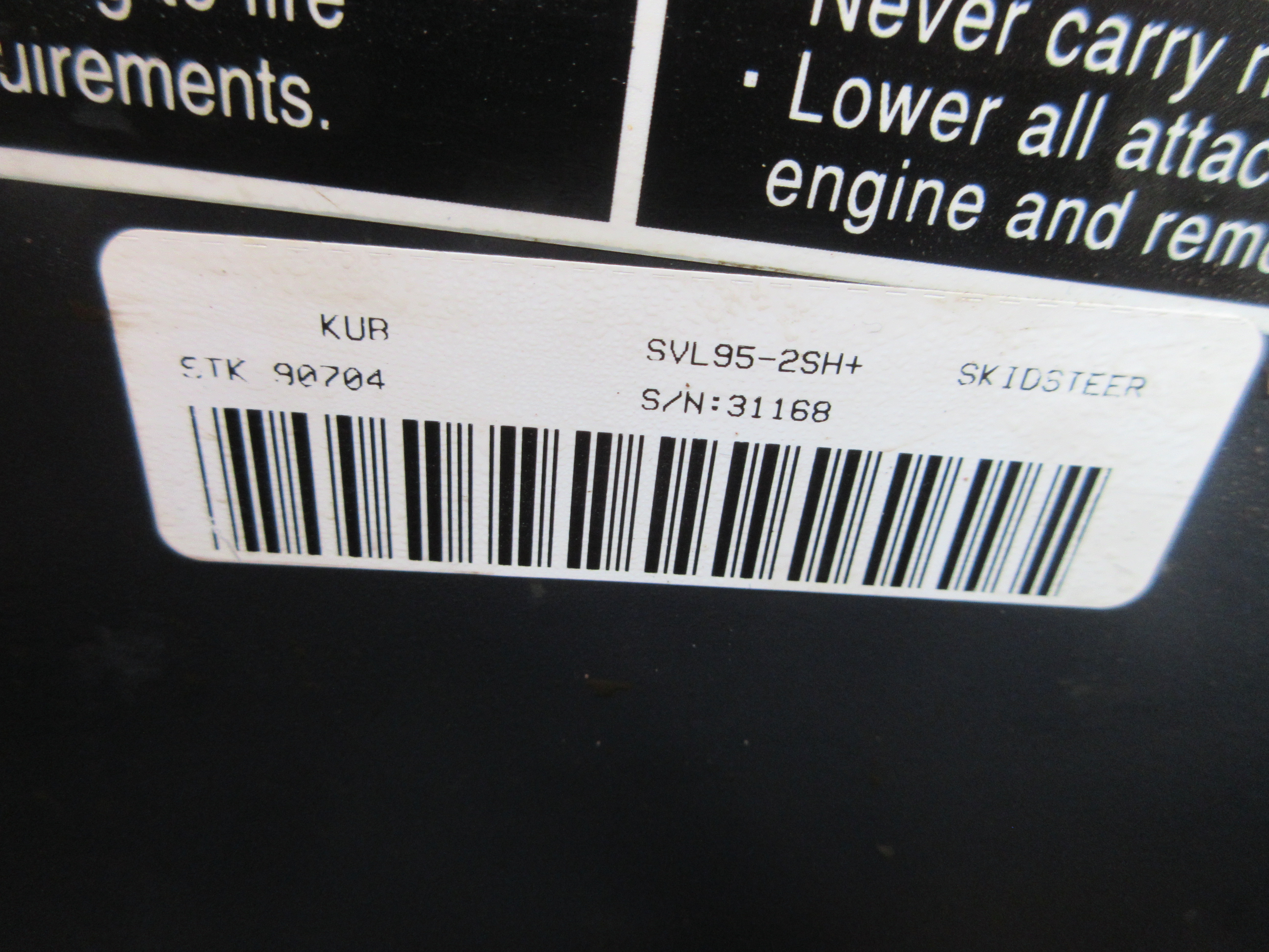 2016 Kubota SVL95-2SHFC Skid Steer Loader