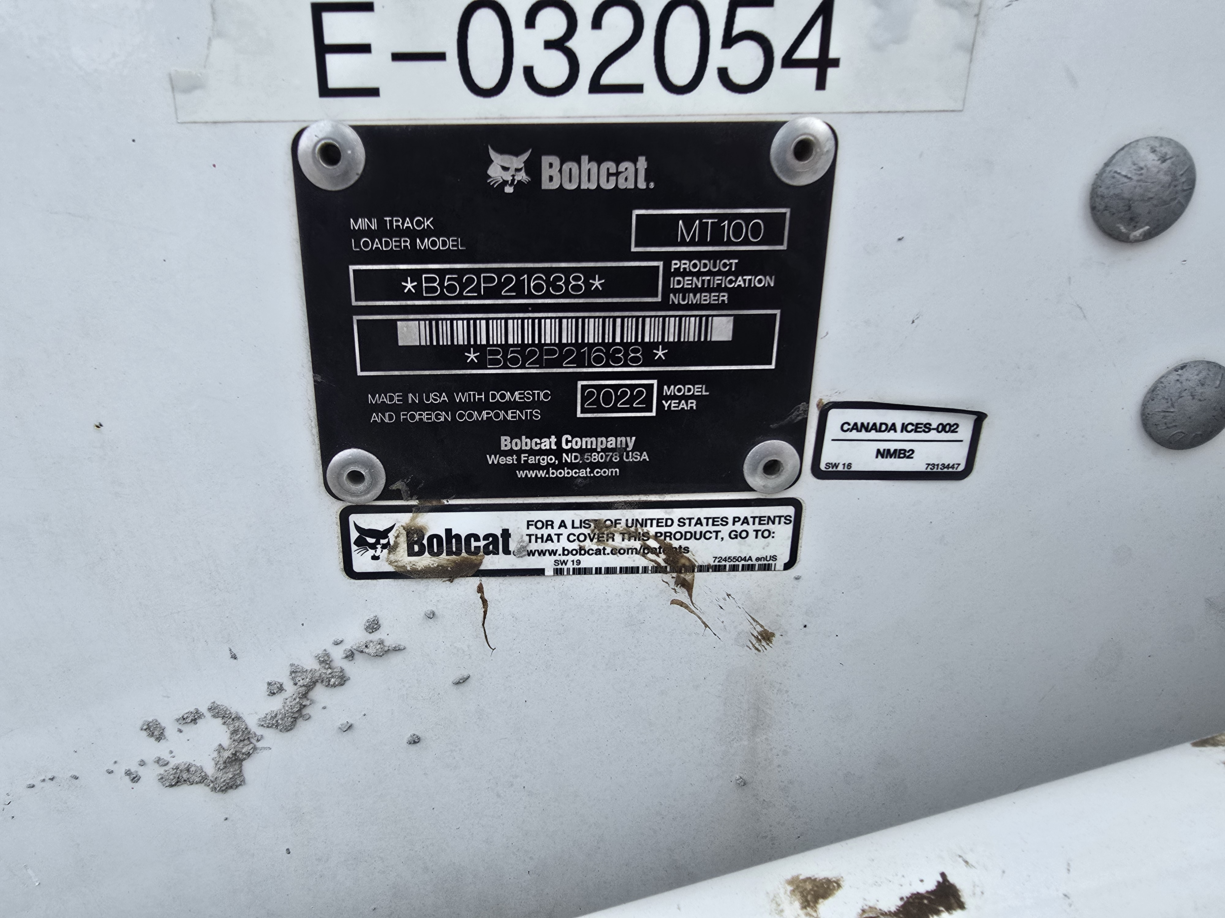 2023 Bobcat MT100 Skid Steer Loader