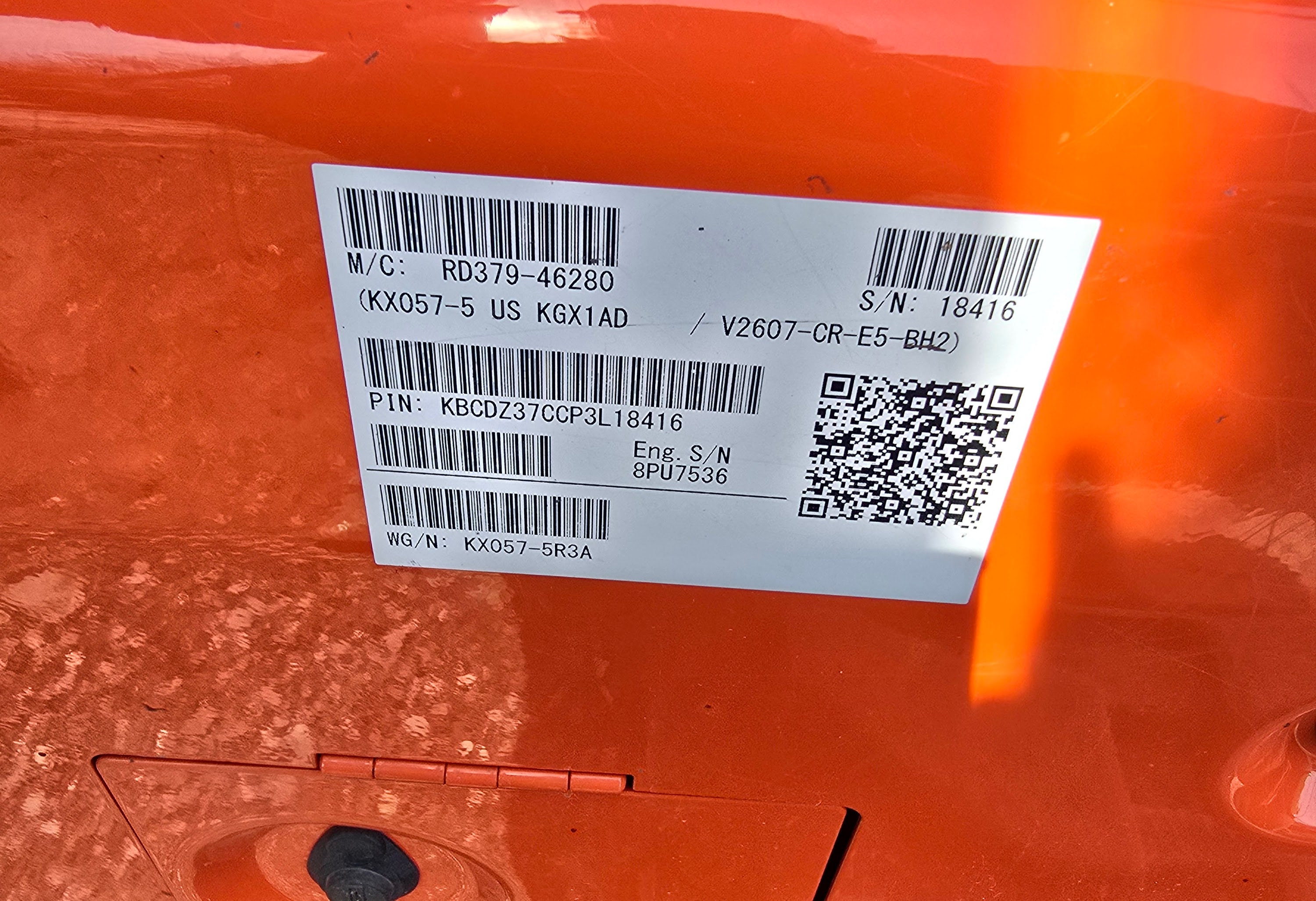 2024 Kubota KX057-5R3A Excavator