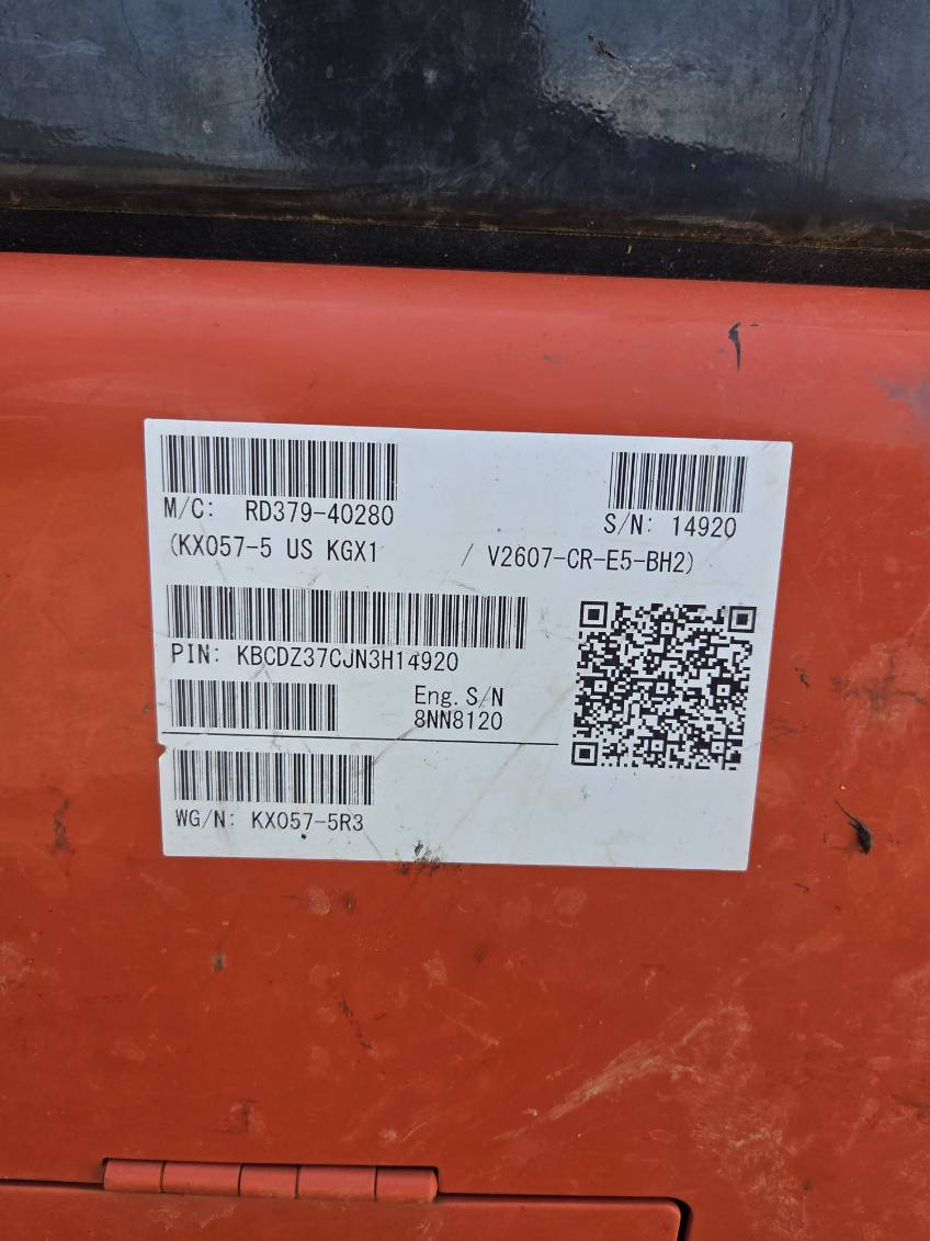2022 Kubota KX057-5R3 Excavator