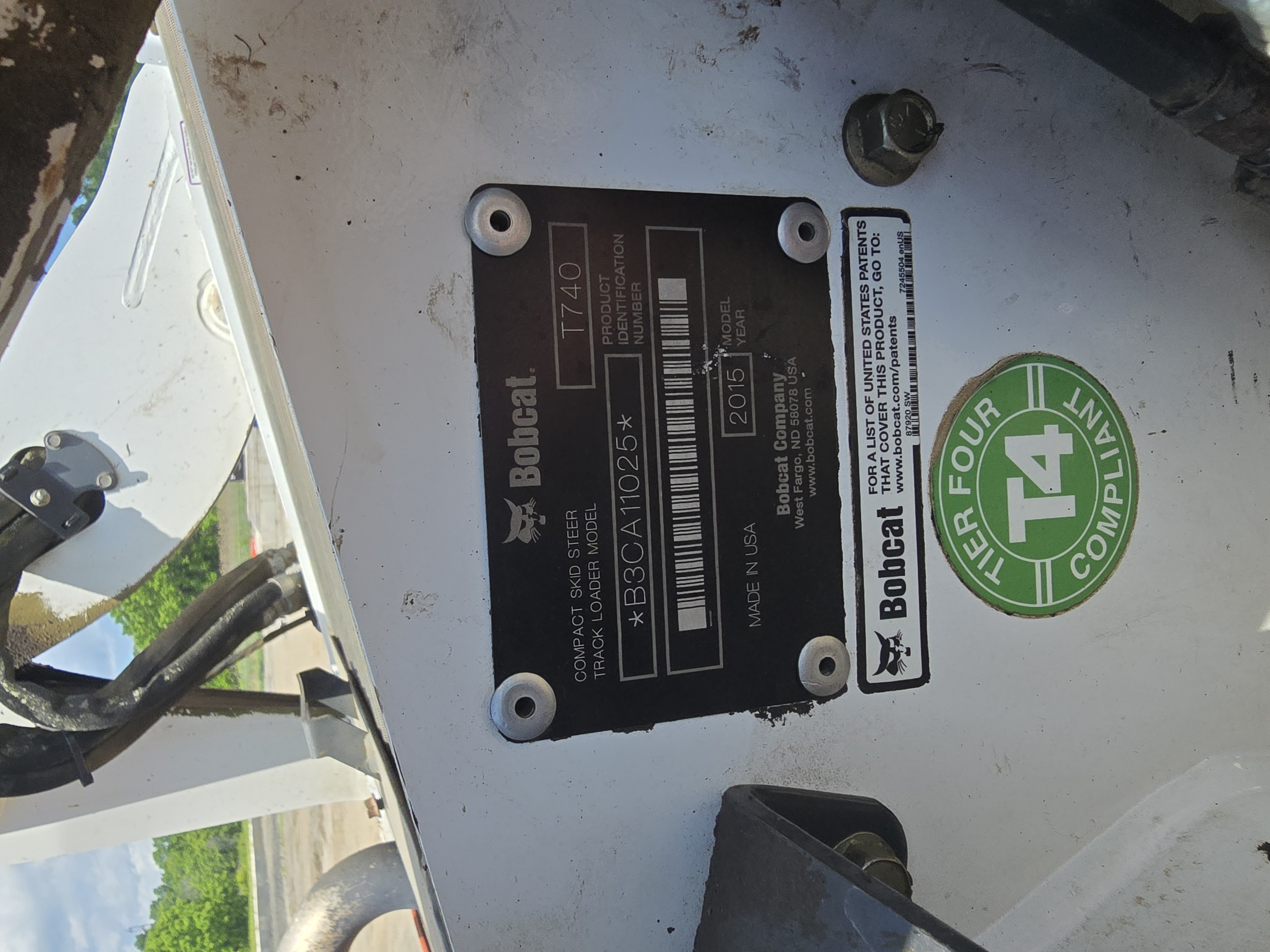 2015 Bobcat T740 Skid Steer Loader