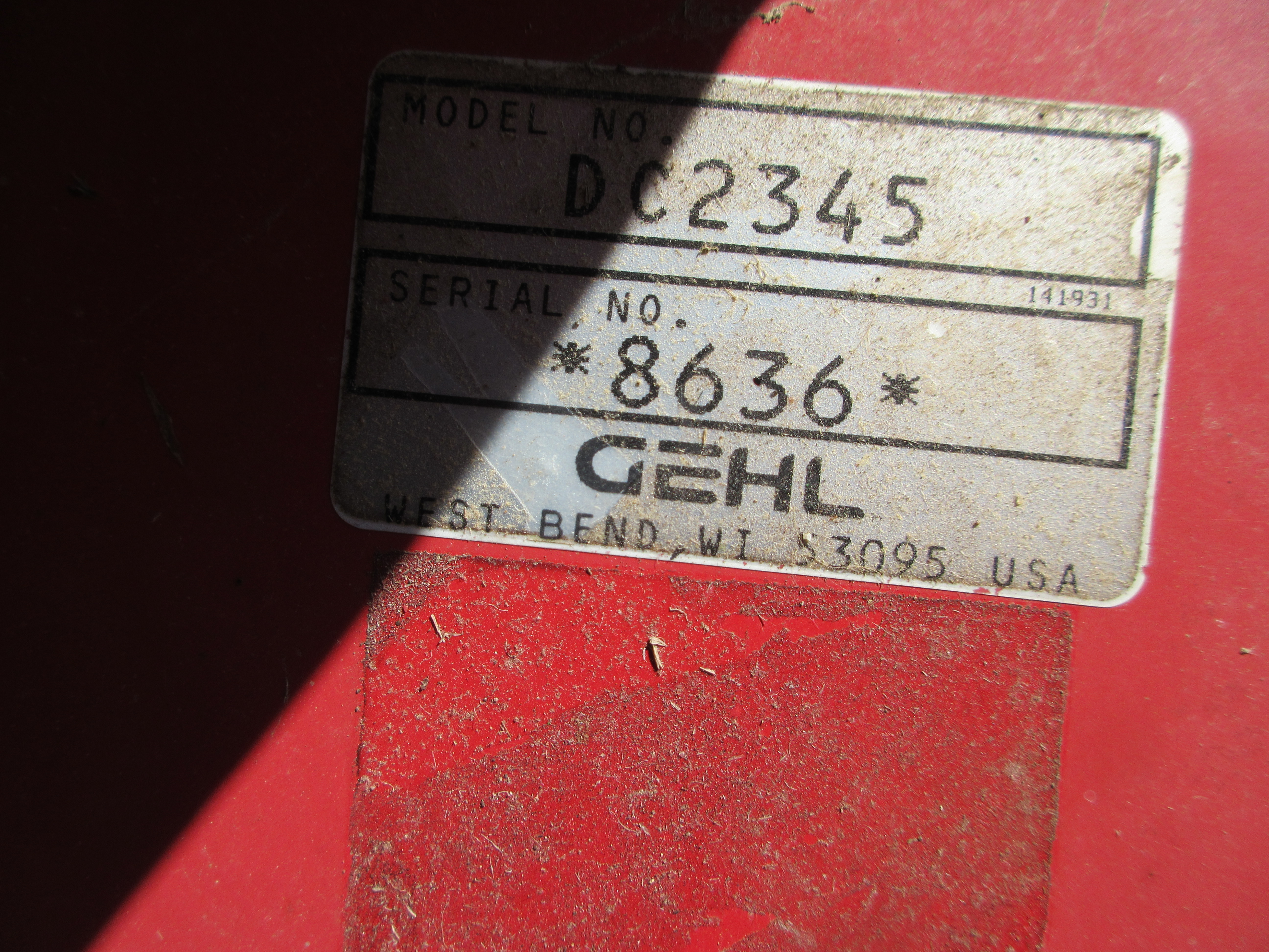 2004 Gehl DC2345 Mower