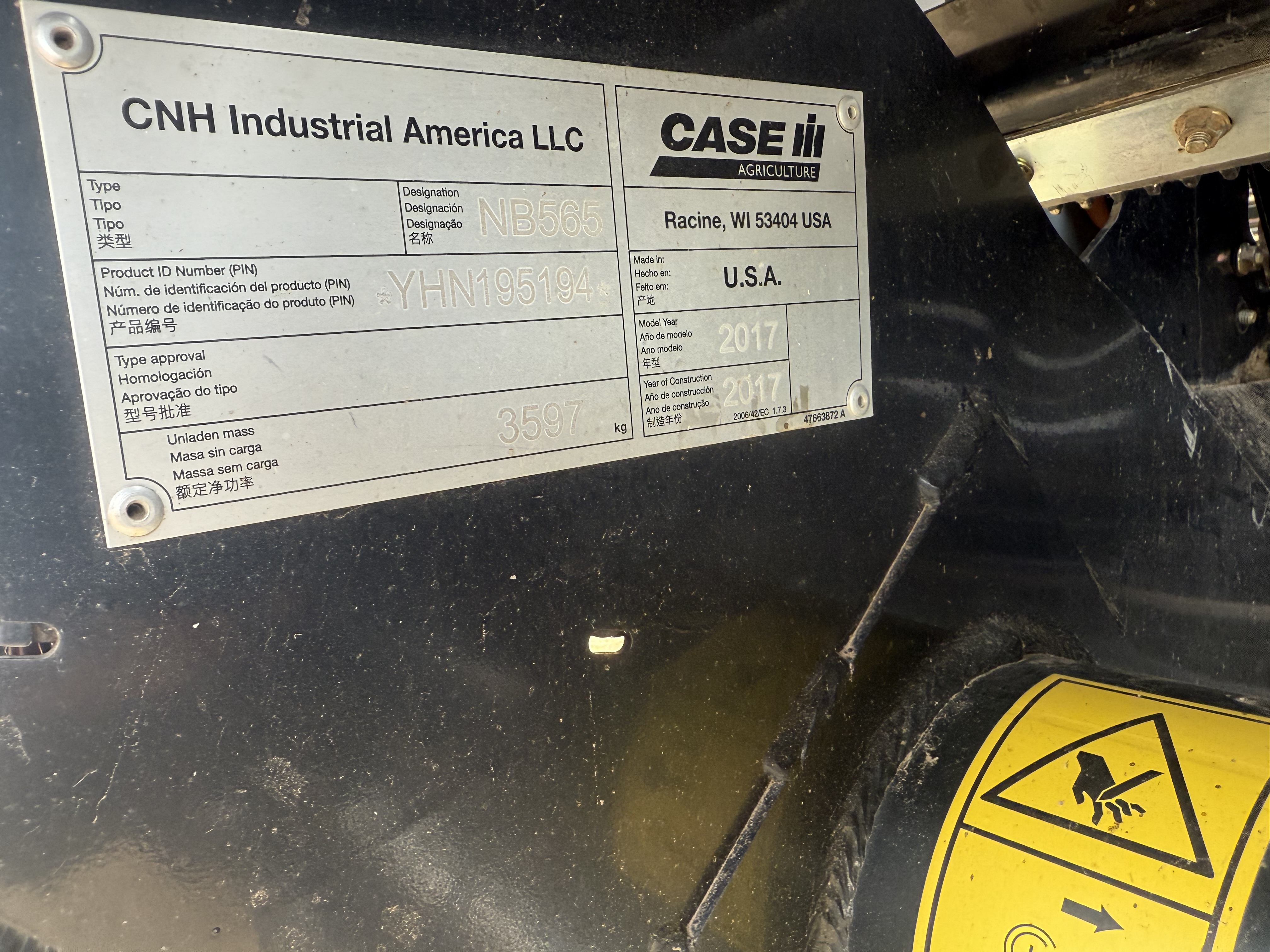 2017 Case IH RB565 Baler/Round