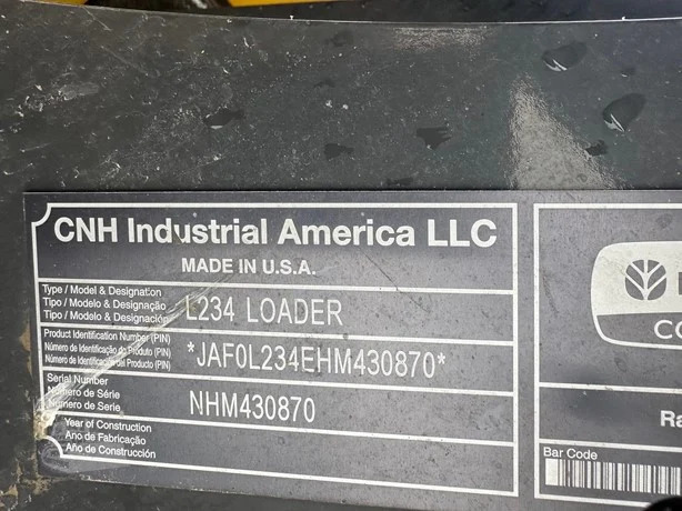 2017 New Holland L234 Skid Steer Loader