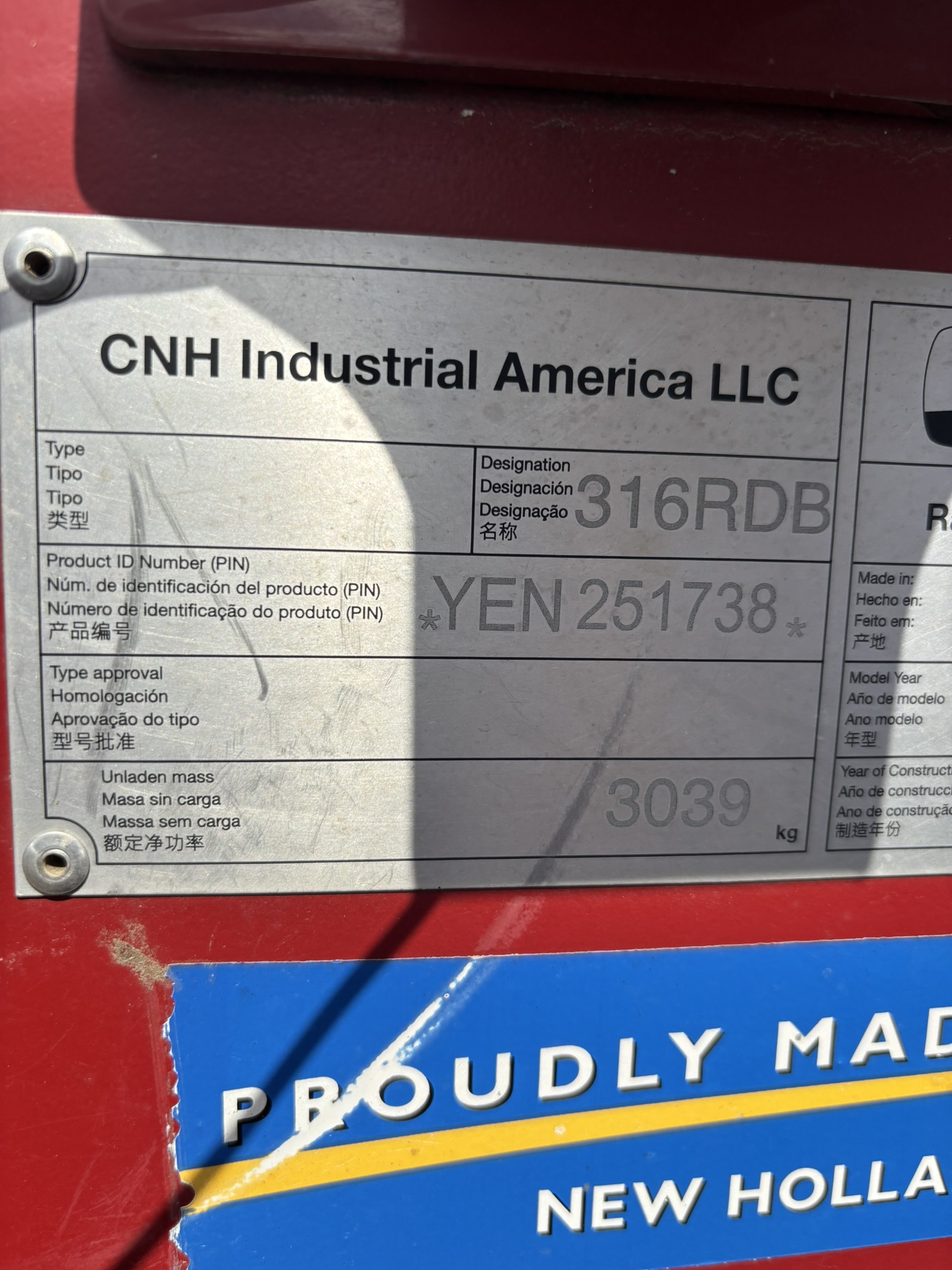 2014 New Holland DB316R Mower Conditioner/Disc