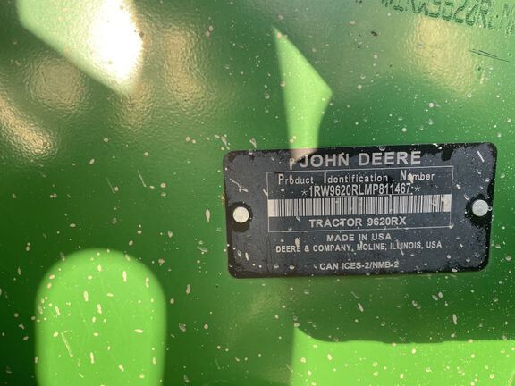 2021 John Deere 9620RX Tractor Rubber Track