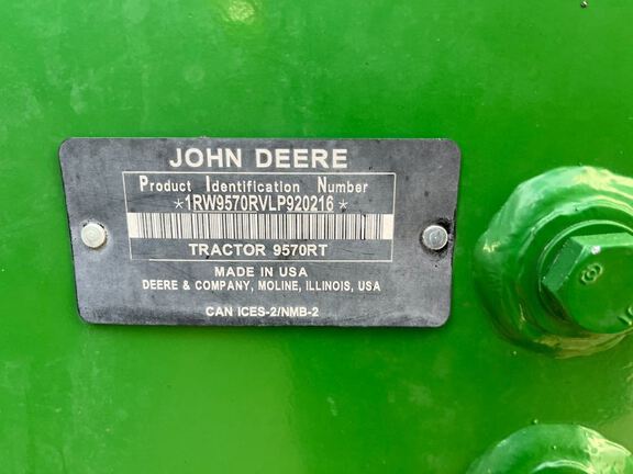 2020 John Deere 9570RT Tractor Rubber Track