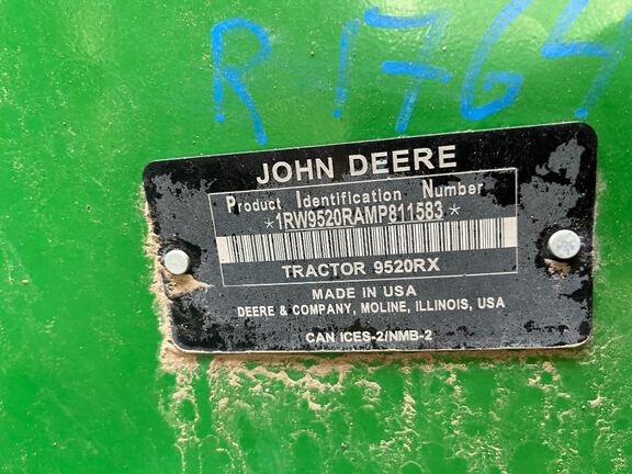 2021 John Deere 9520RX Tractor Rubber Track