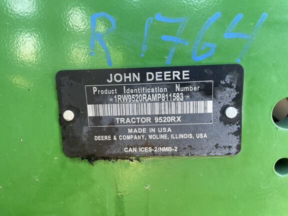 2021 John Deere 9520RX Tractor Rubber Track