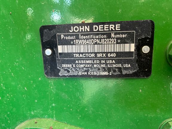 2022 John Deere 9RX 640 Tractor Rubber Track