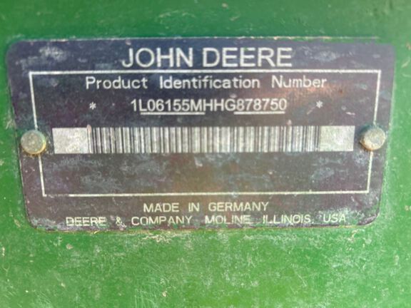 2017 John Deere 6155M Tractor