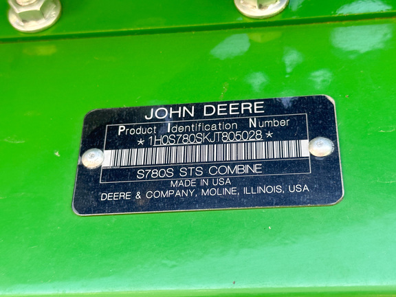 2019 John Deere S780 Combine