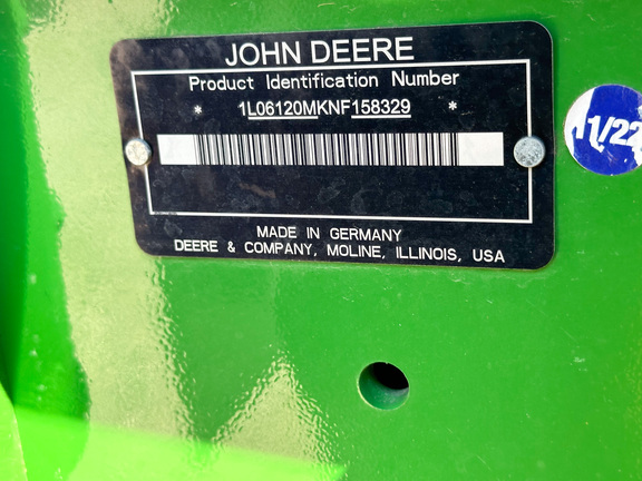 2022 John Deere 6120M Tractor