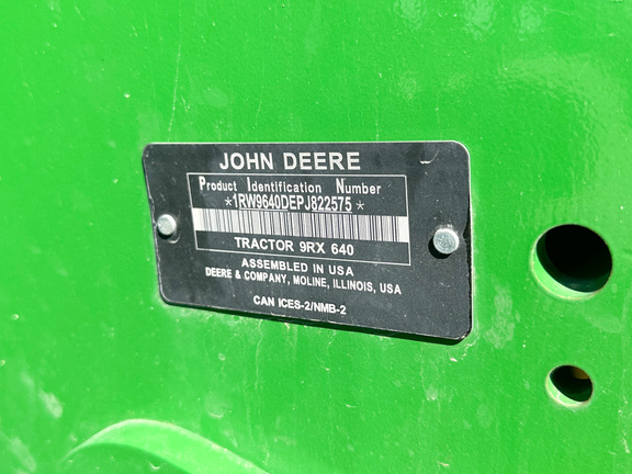 2023 John Deere 9RX 640 Tractor Rubber Track