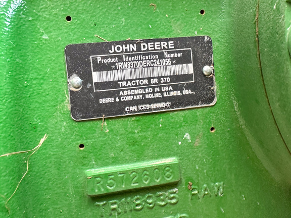 2024 John Deere 8R 370 Tractor
