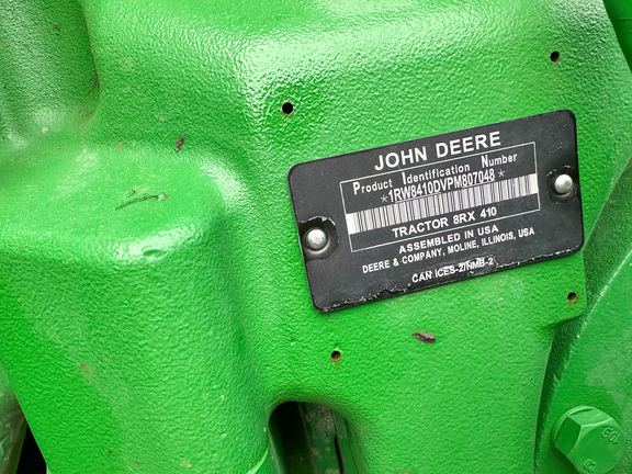 2023 John Deere 8RX 410 Tractor Rubber Track