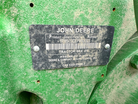 2023 John Deere 8RX 410 Tractor Rubber Track