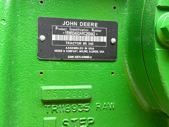 2025 John Deere 8R 340 Tractor