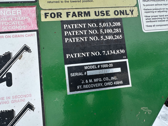 2009 J&M 1000-20 Grain Cart