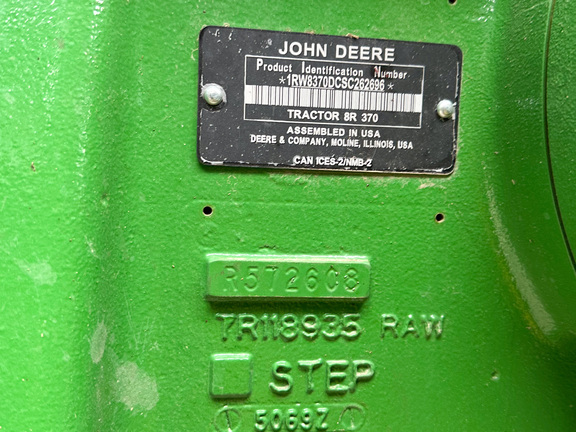 2025 John Deere 8R 370 Tractor