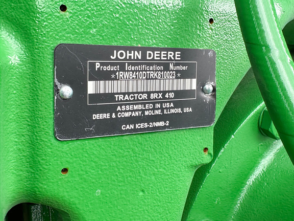 2025 John Deere 8RX 410 Tractor Rubber Track
