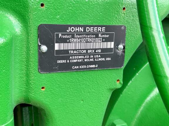 2025 John Deere 8RX 410 Tractor Rubber Track