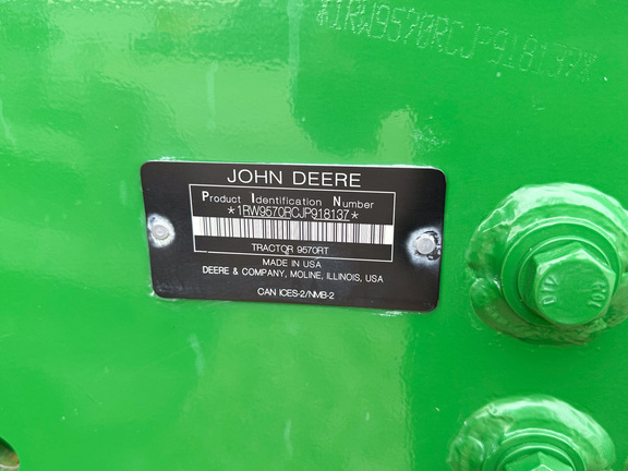 2018 John Deere 9570RT Tractor Rubber Track