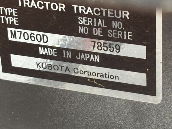 2019 Kubota M7060 Tractor