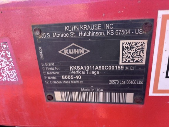 2020 Krause 8005-40 Misc