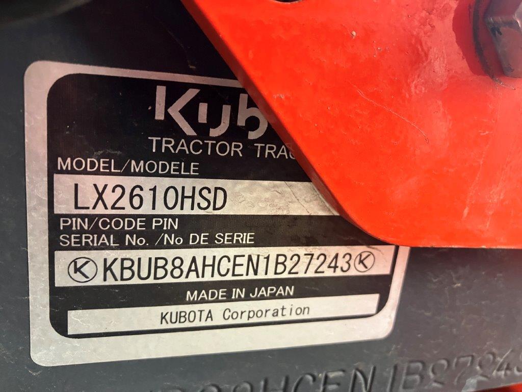 2022 Kubota LX2610 Tractor