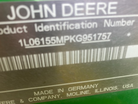 2019 John Deere 6155M Tractor